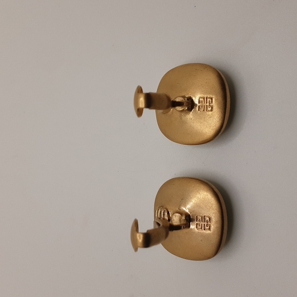 Vintage Givenchy Green Crystal Clip-on Earrings - Picture 7 of 16